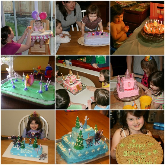 birthday cakes Collage